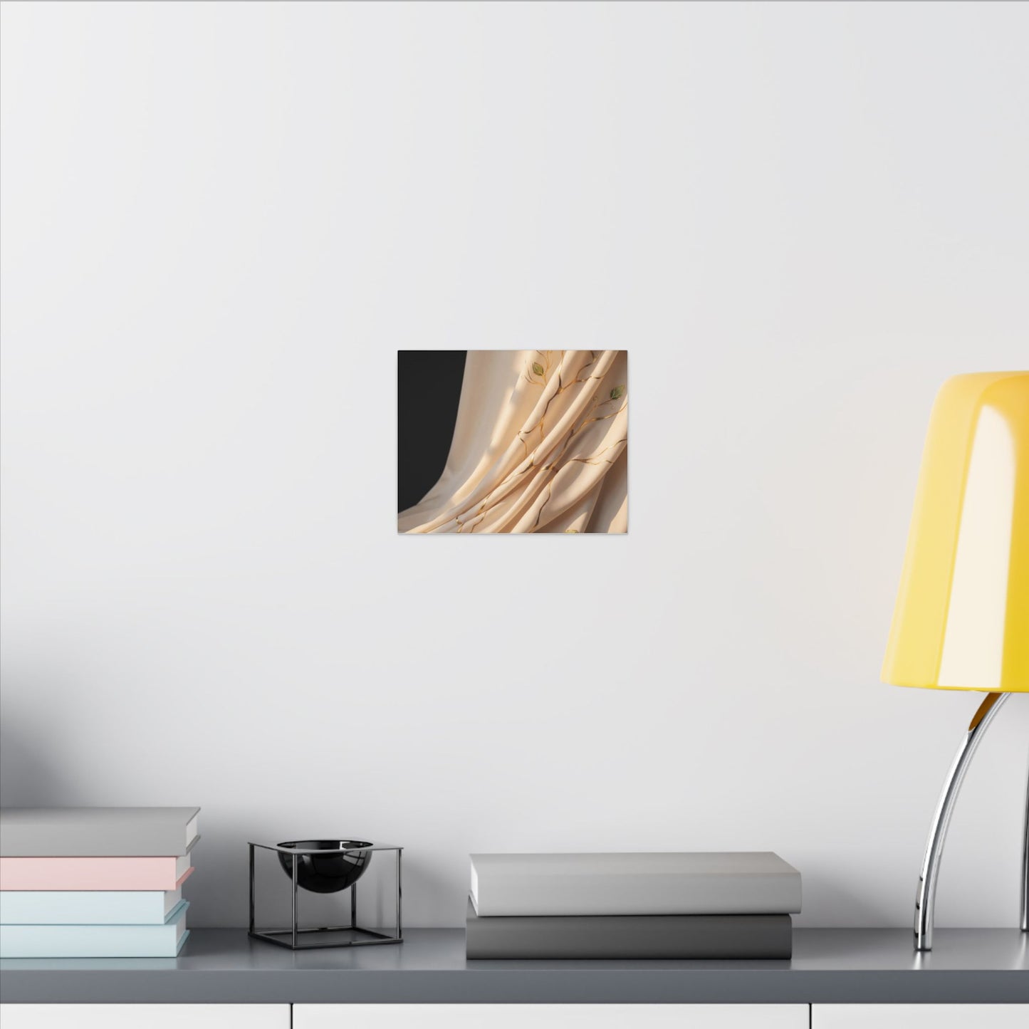 Golden Hour Silk Drape Canvas Art - Kintsugi Fukinsei