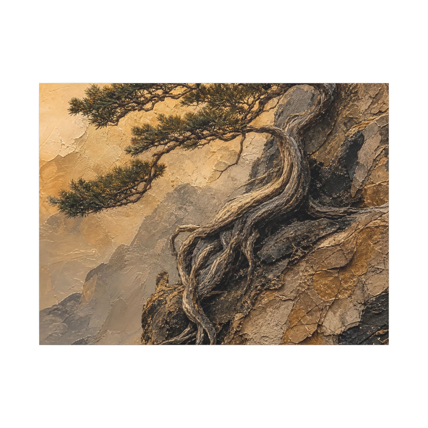Summer Pine Tree Texture Canvas Art | Cozy Decor