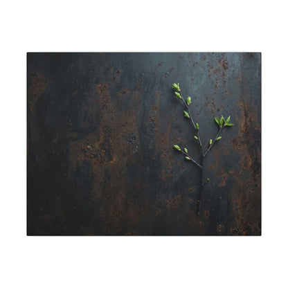 Rust Patina Moody Minimal Canvas Art | Moody Dark Japandi Art