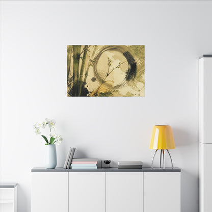 Ink Brushstroke Sumi E Canvas Art | Calm Zen Art