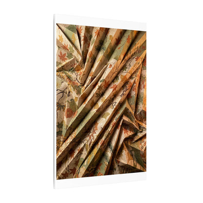 Paper Fold Autumn Canvas Art | Japandi Earthy Design