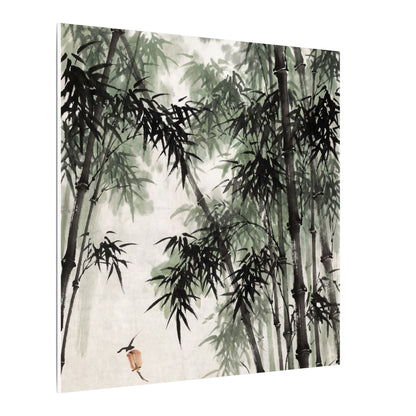 Zen Bamboo Grove in Overcast | Sumi E Canvas Art
