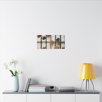 Japandi Shoji Screen in Overcast | Texture Canvas Art