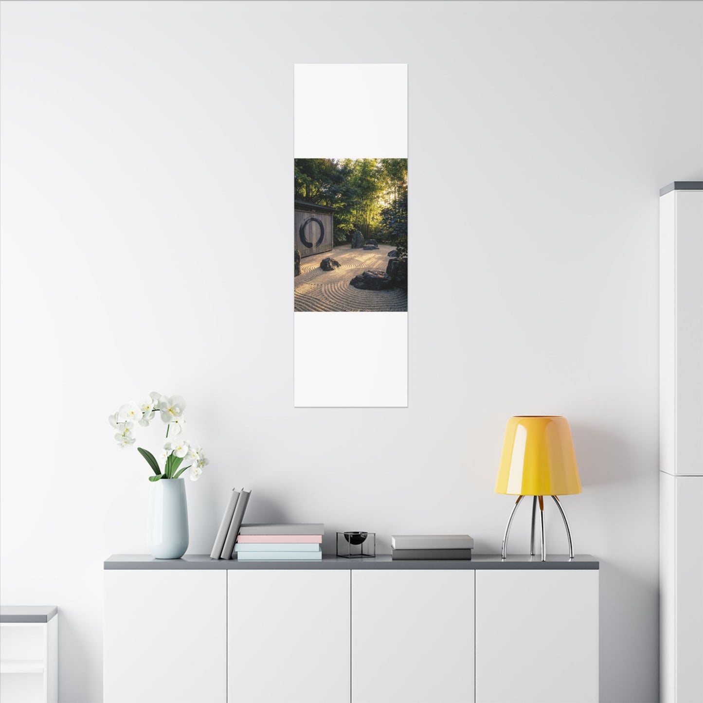 Rock Garden Enso Canvas Art | Tranquil Zen Art