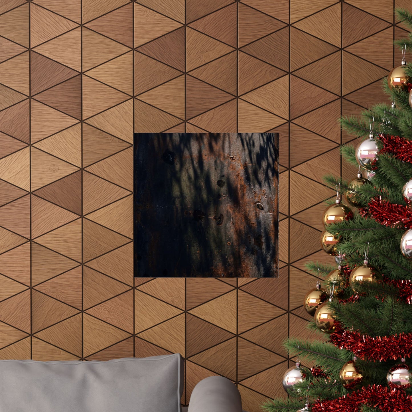 Atmospheric Rust Patina Wall Art Print - Shadow Zen Dark Japandi