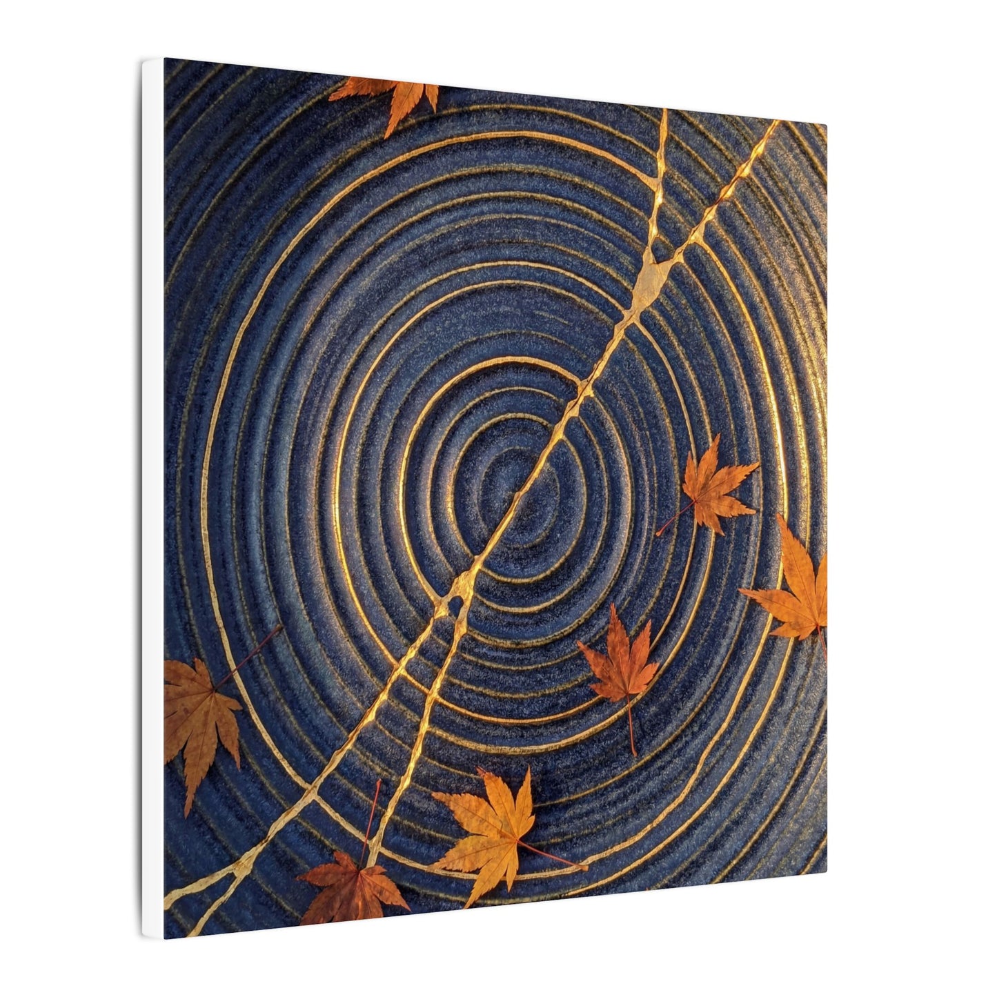 Water Ripple Gold Repair Canvas Art | Healing Kintsugi Art