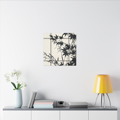 Shoji Screen Canvas Art | Summer Japandi Minimal Line Art