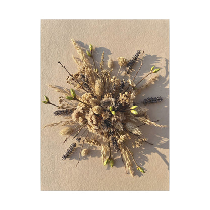 Dried Flowers Spring Canvas Art | Japandi Earthy Design