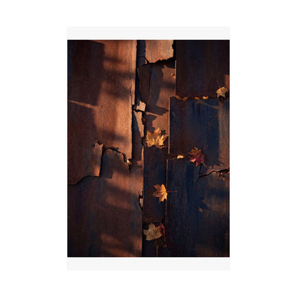 Rust Patina Wall Art Print | Autumn Dark Japandi Shadow Zen Art