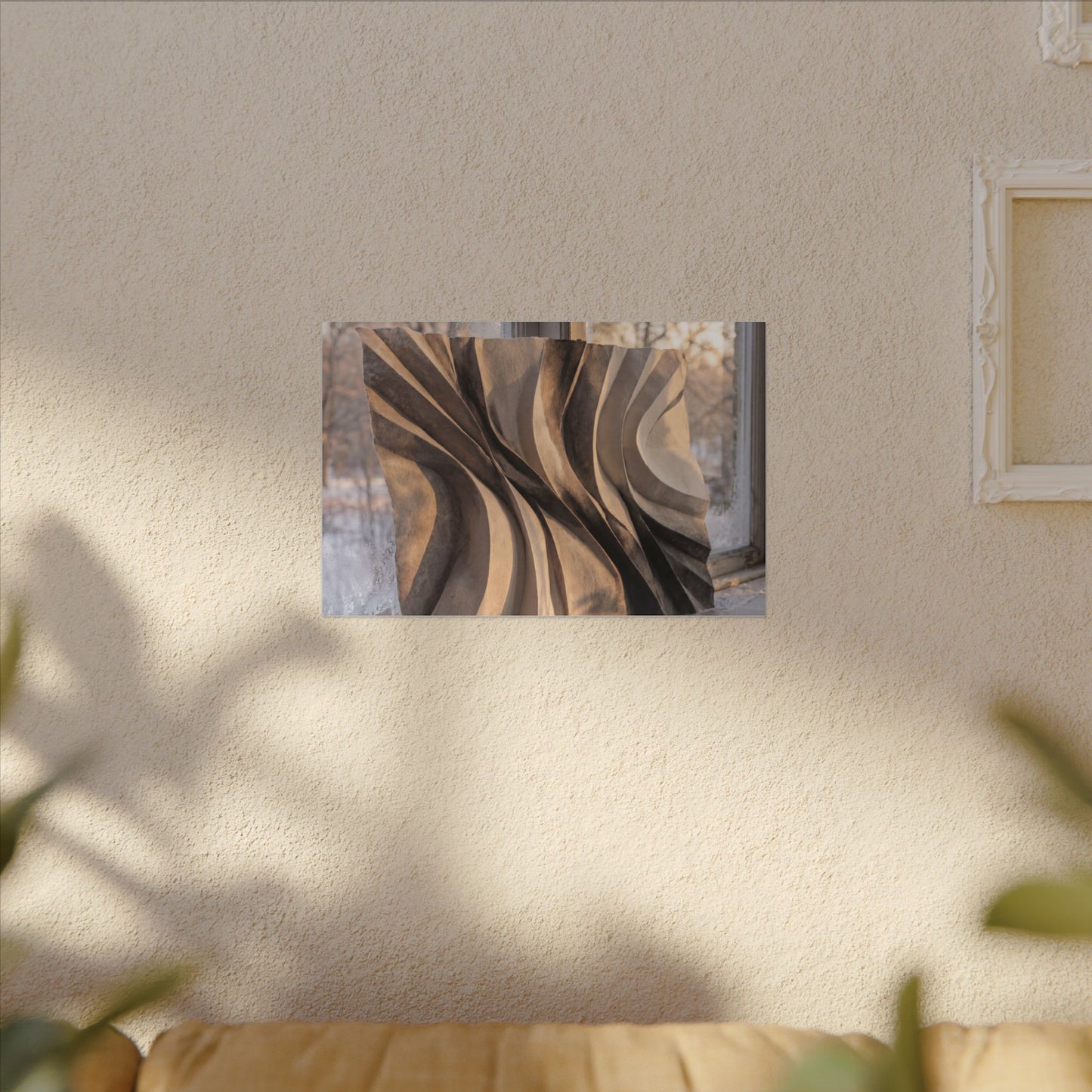 Mono No Aware Paper Fold Canvas Art - Japandi Minimal Line