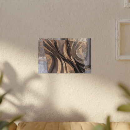 Mono No Aware Paper Fold Canvas Art - Japandi Minimal Line