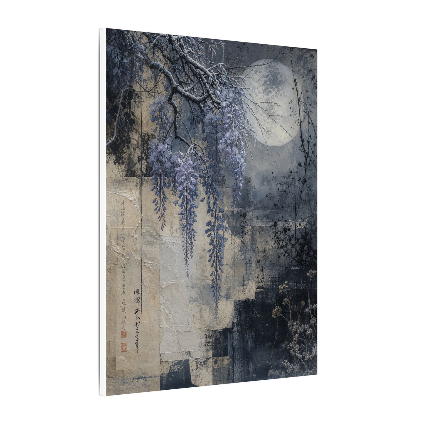 Winter Wisteria Texture Canvas Art | Elegant Decor