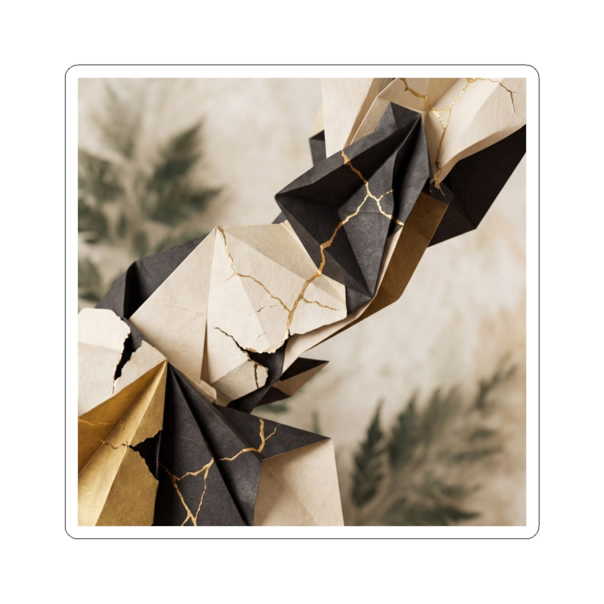 Paper Fold Broken Beauty Sticker | Artful Kintsugi Art