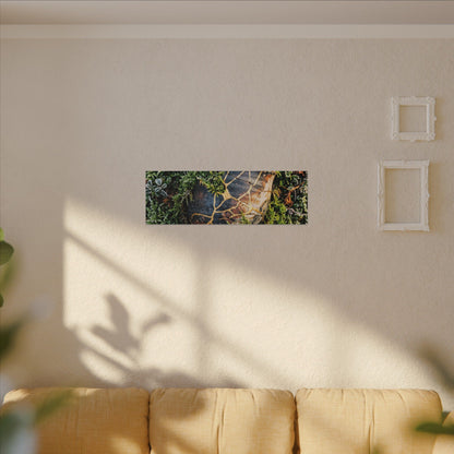 Artful Moss Close Up Canvas Art - Gold Repair Kintsugi