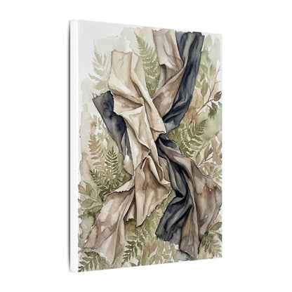 Silk Drape Summer Canvas Art | Japandi Cozy Design