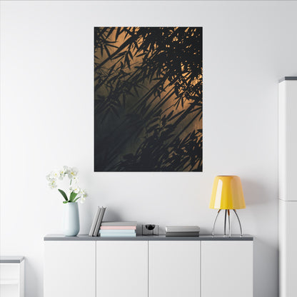 Sophisticated Shadow Play Canvas Art - Shadow Zen Dark Japandi