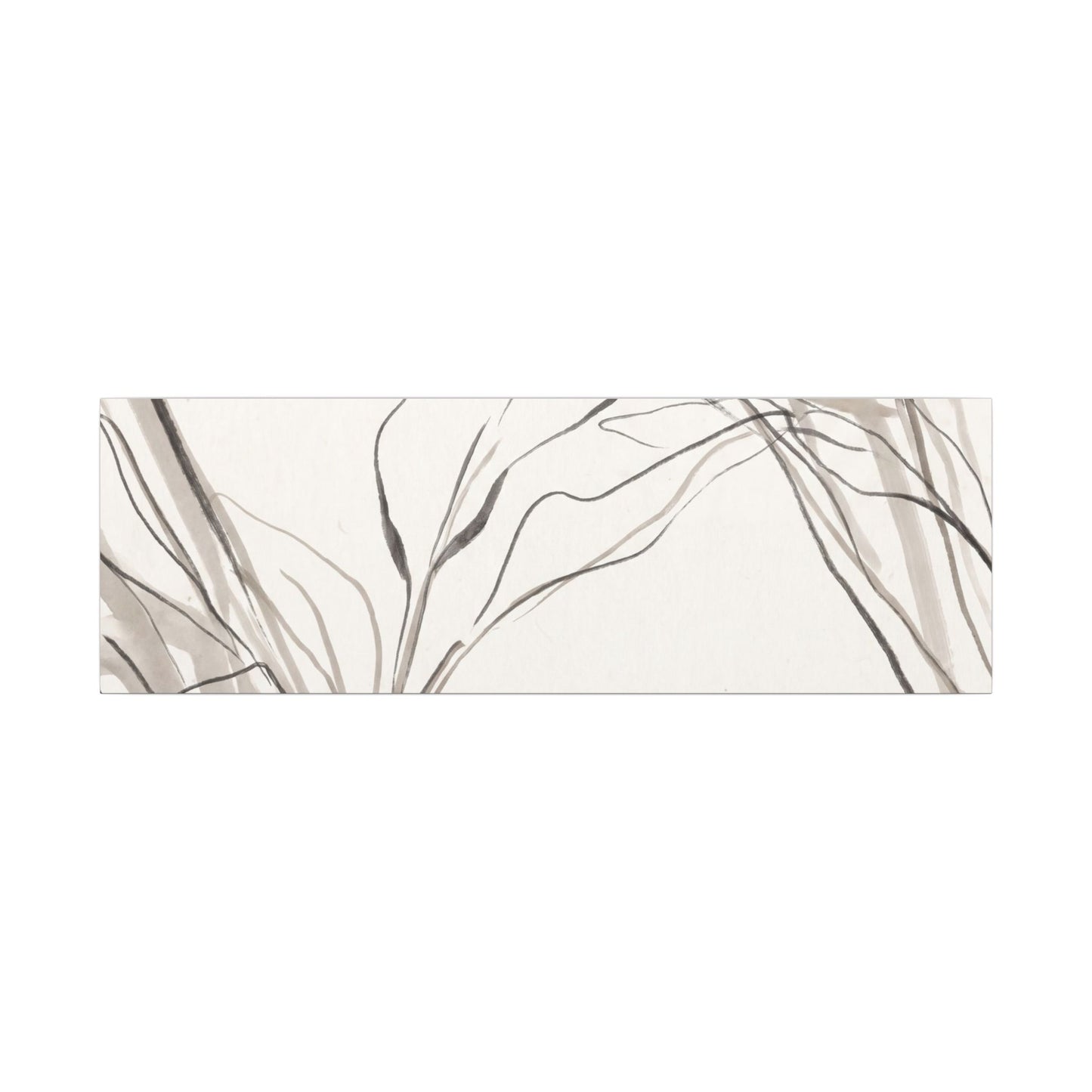 Neutral Shoji Screen Canvas Art - Minimal Line Japandi