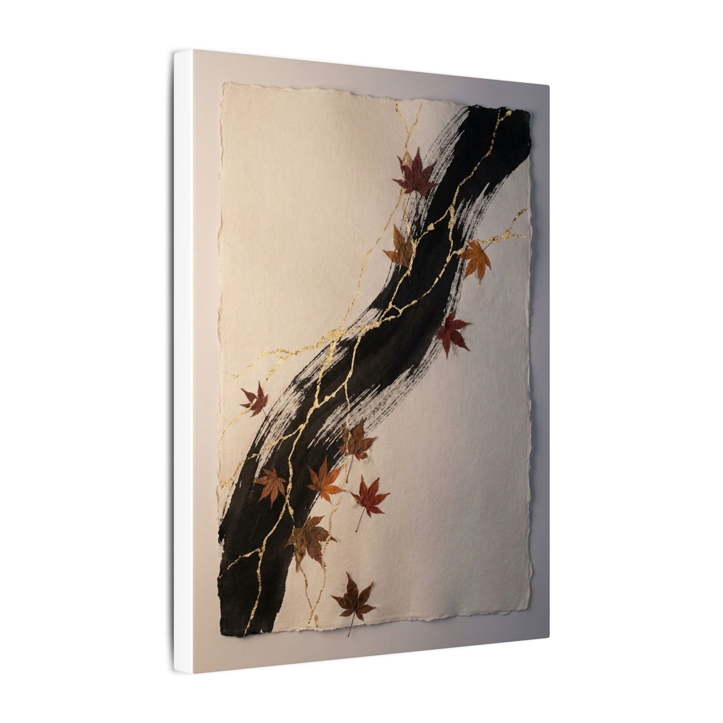 Dawn Ink Brushstroke Canvas Art - Kintsugi Ma