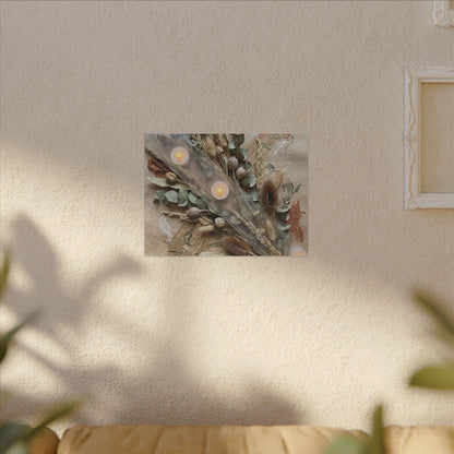 Candlelight Dried Flowers Canvas Art - Japandi Kanso