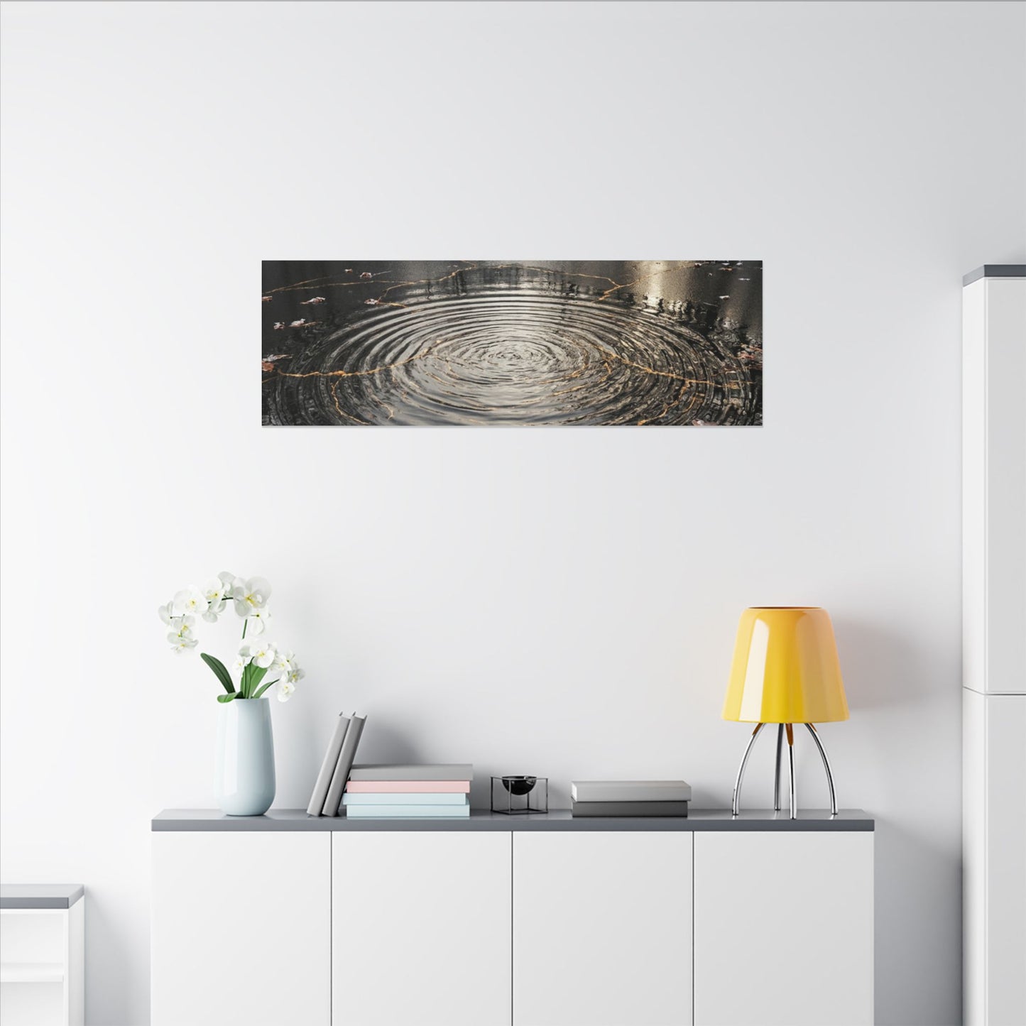 Water Ripple Broken Beauty Canvas Art | Artful Kintsugi Art