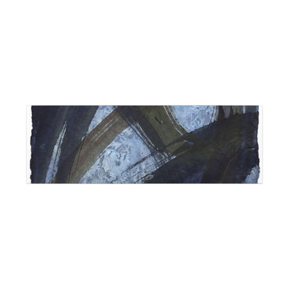 Ink Brushstroke Canvas Art | Winter Dark Japandi Shadow Zen Art