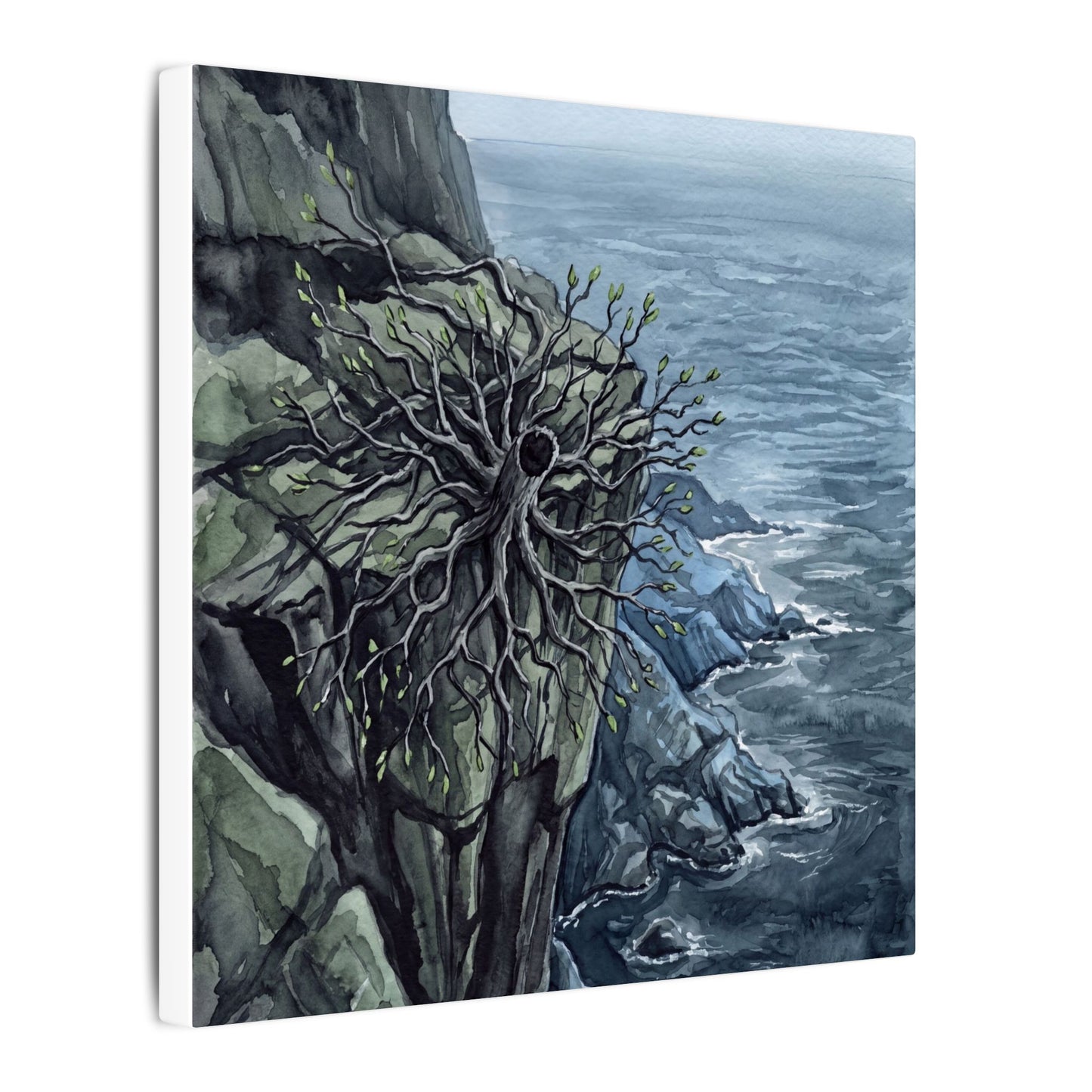 Pine Tree Spring Canvas Art | Japandi Neutral Design