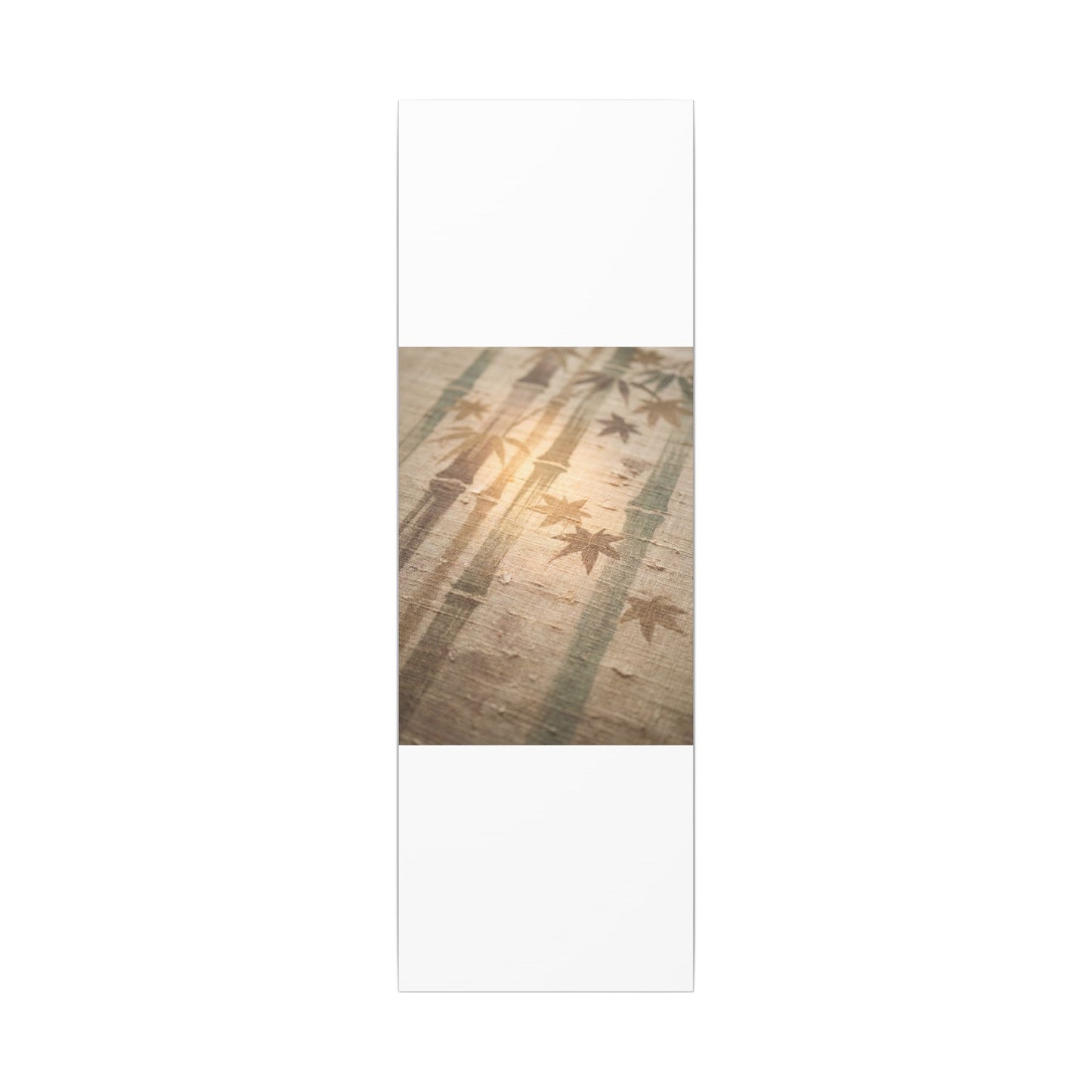 Autumn Bamboo Grove Japanese Pattern Canvas Art | Neutral Decor