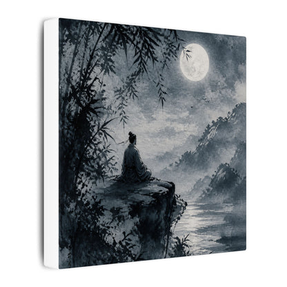 Ink Brushstroke Sumi E Canvas Art | Serene Zen Art