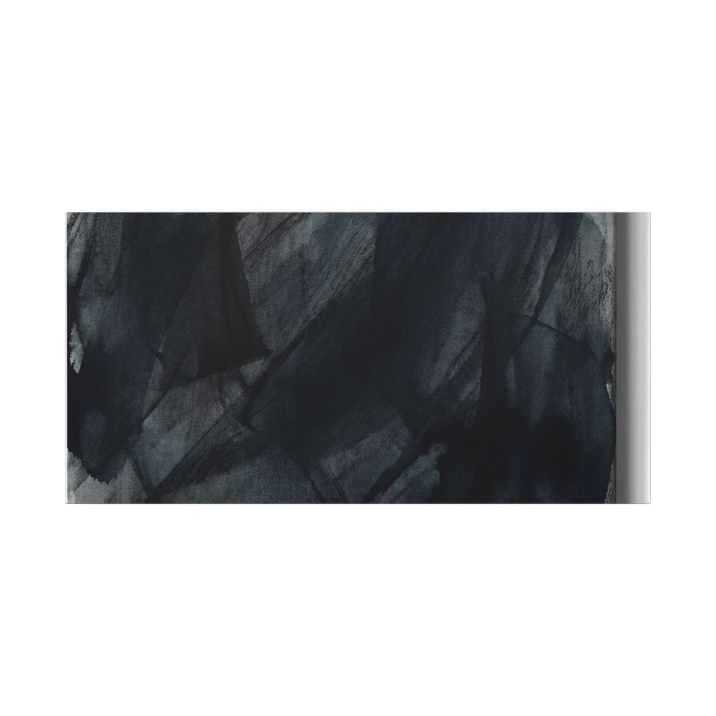Deep Tones Dark Japandi Charcoal Canvas Art