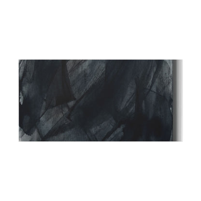Deep Tones Dark Japandi Charcoal Canvas Art