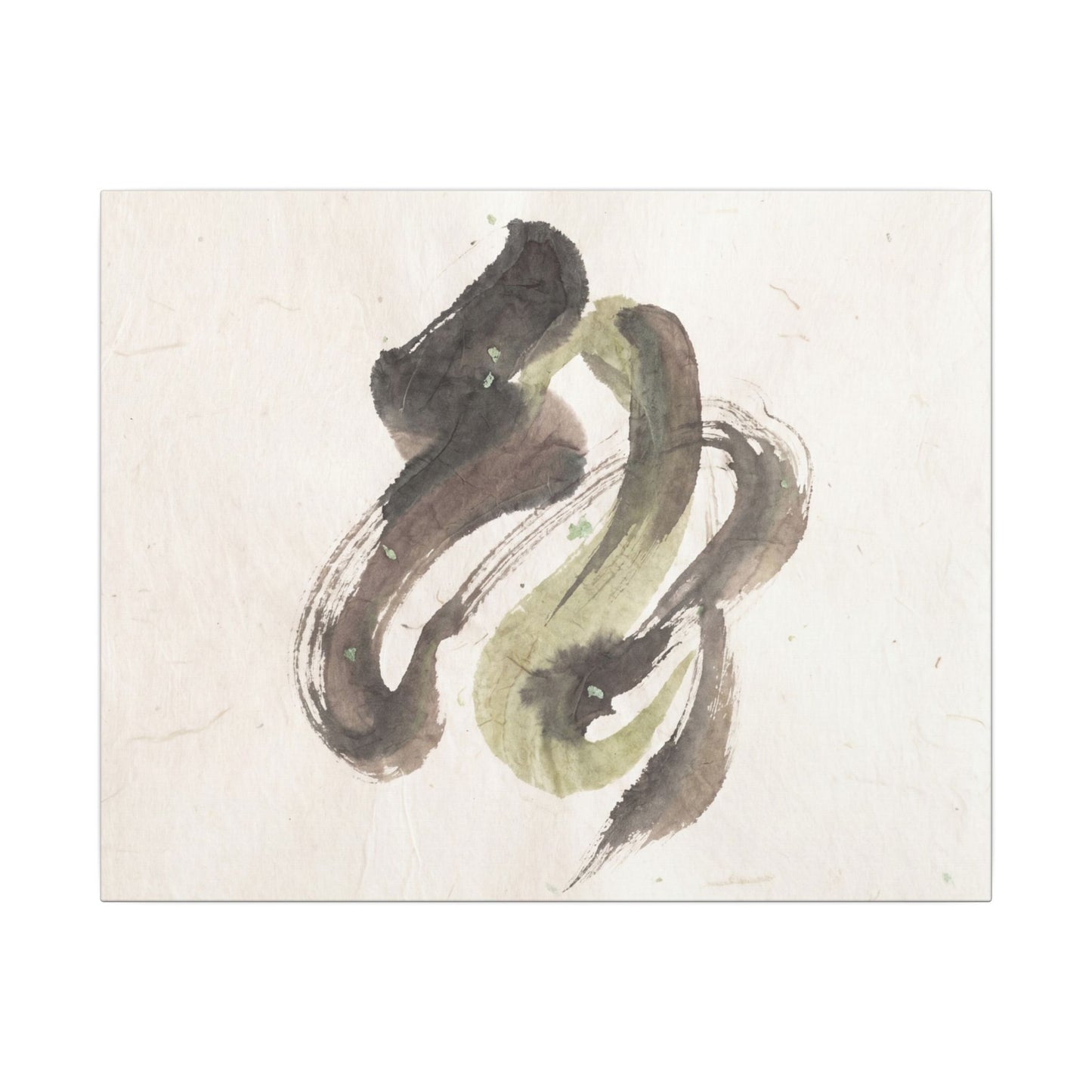 Ink Brushstroke Canvas Art | Spring Japandi Japanese Pattern Art