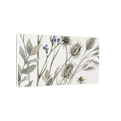 Dried Flowers Canvas Art | Summer Japandi Watercolor Art