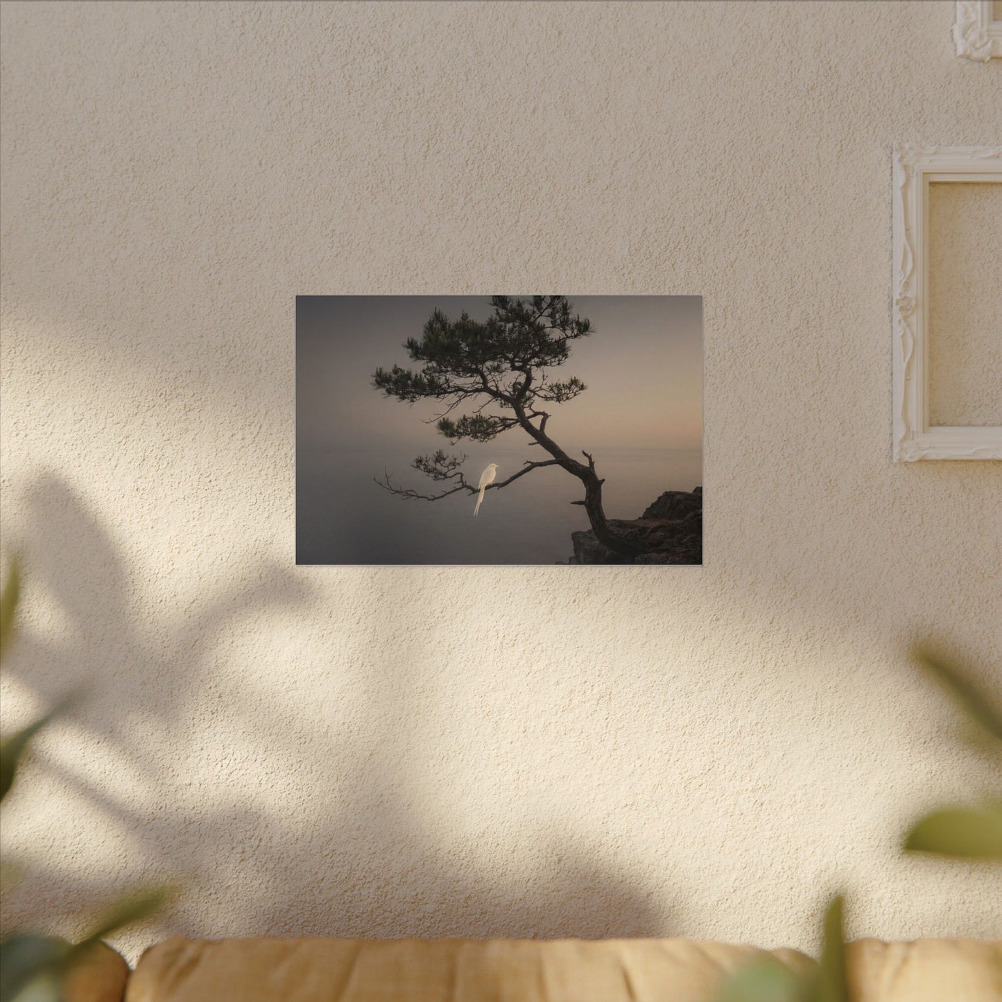 Dawn Pine Tree Canvas Art - Dark Japandi Datsuzoku