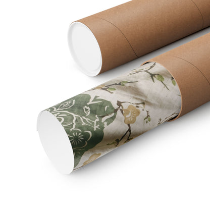 Silk Drape Japanese Pattern Wall Art Print | Neutral Japandi Art