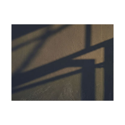 Sophisticated Shadow Play Canvas Art - Moody Minimal Dark Japandi Art Print