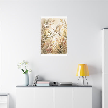 Fukinsei Paper Fold Canvas Art - Japandi Watercolor