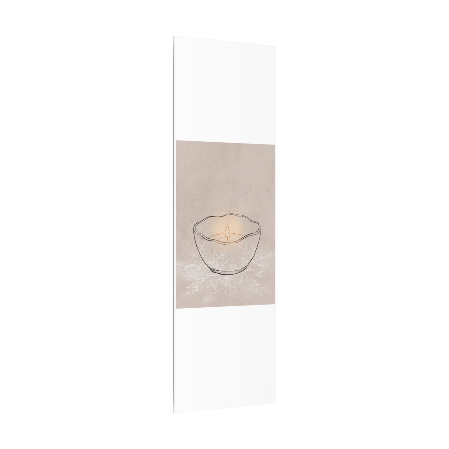 Ceramic Bowl Minimal Line Canvas Art | Neutral Japandi Art