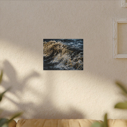Ocean Wave Winter Canvas Art | Kintsugi Artful Design