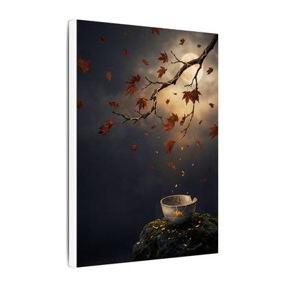Moonlit Garden Gold Repair Canvas Art | Beautiful Kintsugi Art