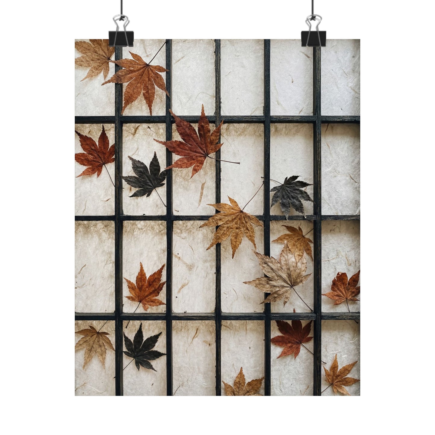 Shoji Screen Texture Wall Art Print | Elegant Japandi Art Art Print
