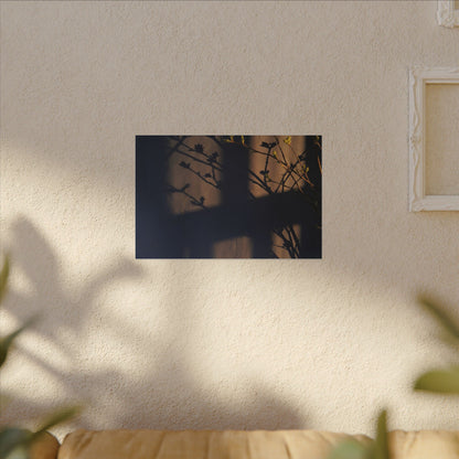 Shadow Play Canvas Art | Spring Dark Japandi Shadow Zen Art