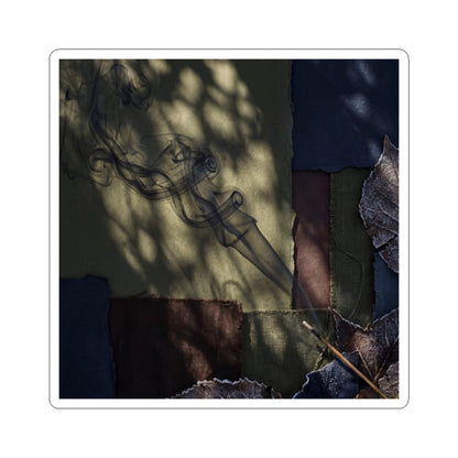 Dappled Incense Smoke Sticker - Dark Japandi Ma