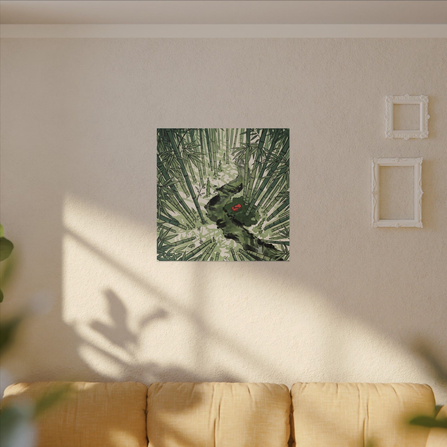 Peaceful Bamboo Grove Canvas Art - Ukiyo E Inspired Zen