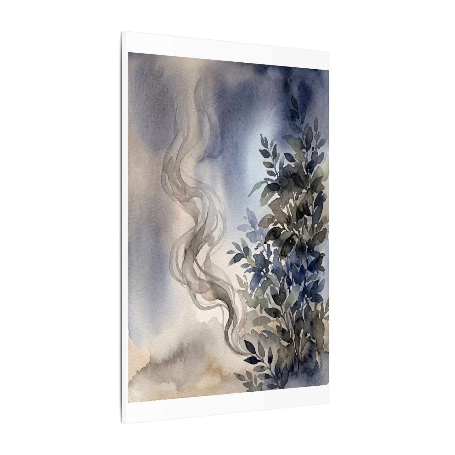 Incense Smoke Summer Canvas Art | Japandi Cozy Design