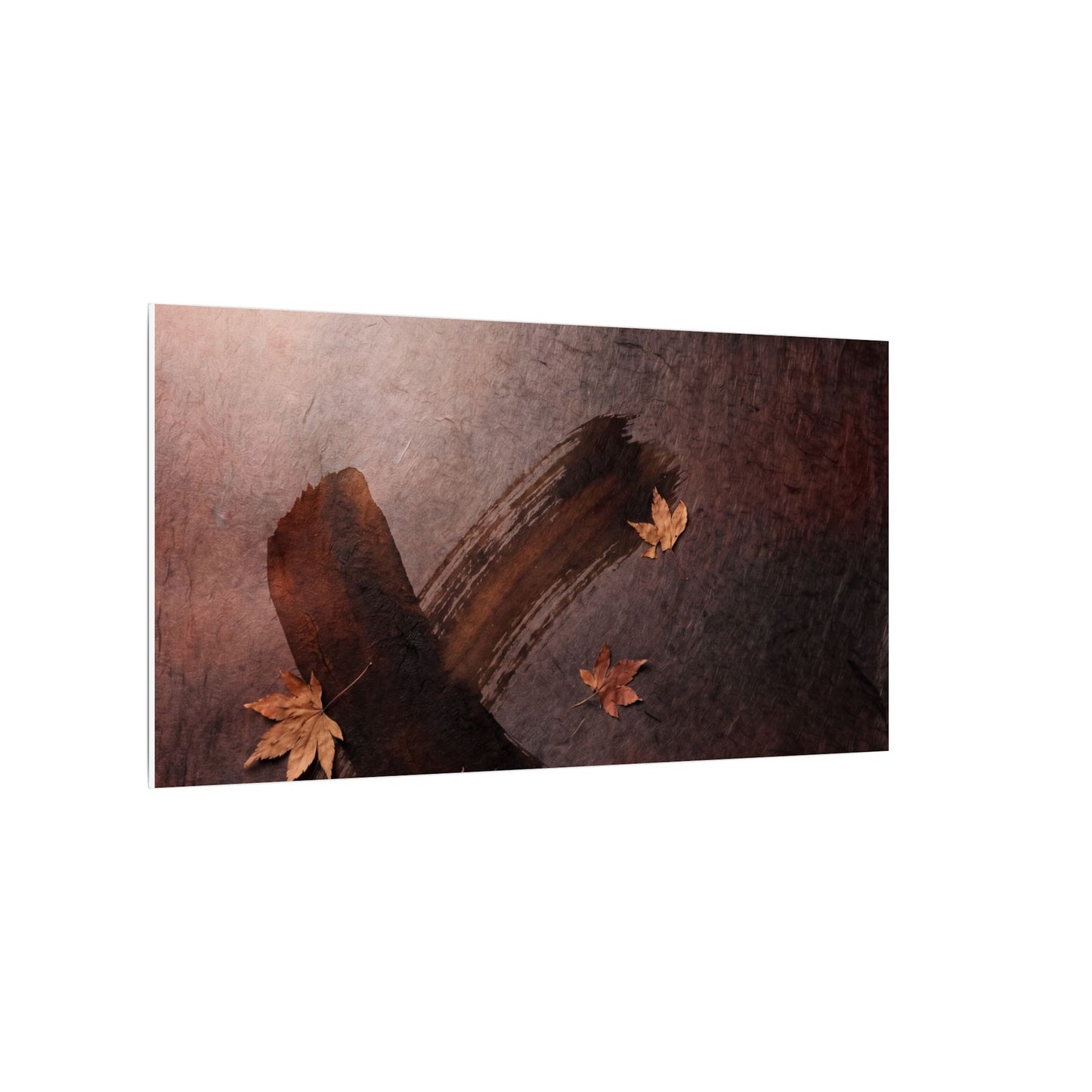 Moody Ink Brushstroke Canvas Art - Moody Minimal Dark Japandi