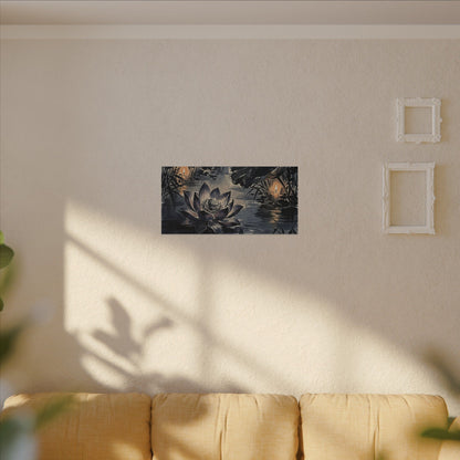 Fukinsei Lotus Flower Canvas Art - Zen Sumi E