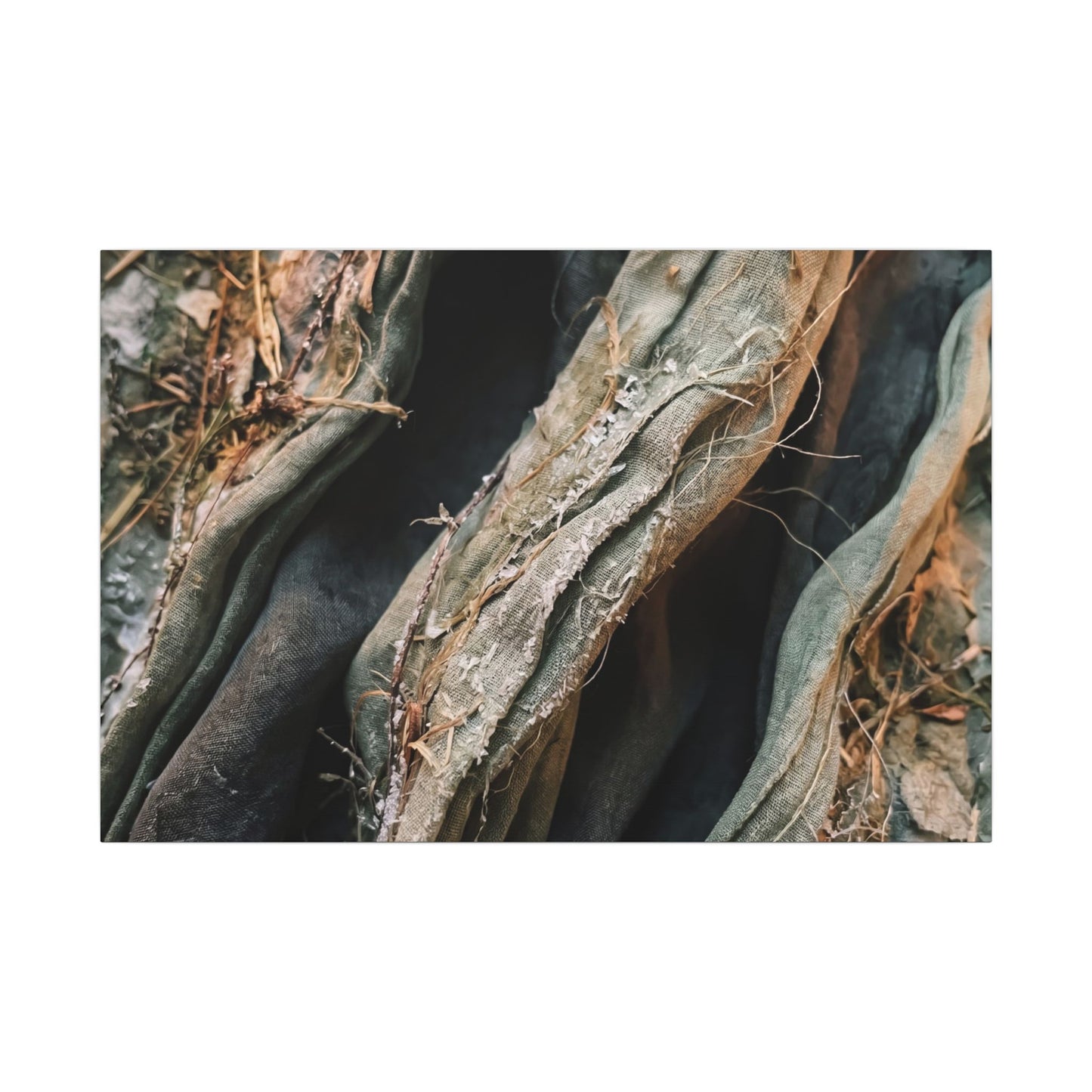 Silk Drape Winter Canvas Art | Japandi Cozy Design