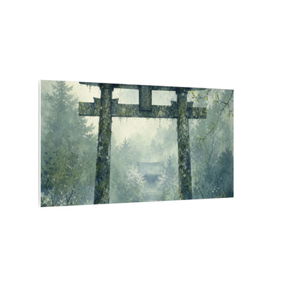 Earthy Torii Gate Canvas Art - Watercolor Japandi