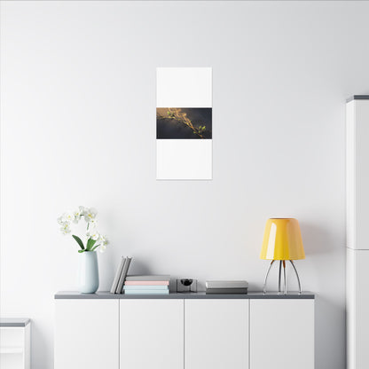 Spring Incense Smoke Gold Vein Canvas Art | Healing Decor