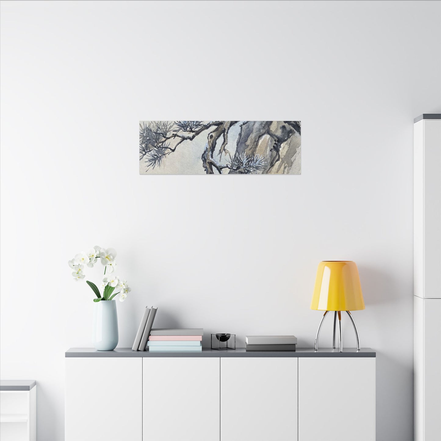 Moonlight Pine Tree Canvas Art - Japandi Seijaku